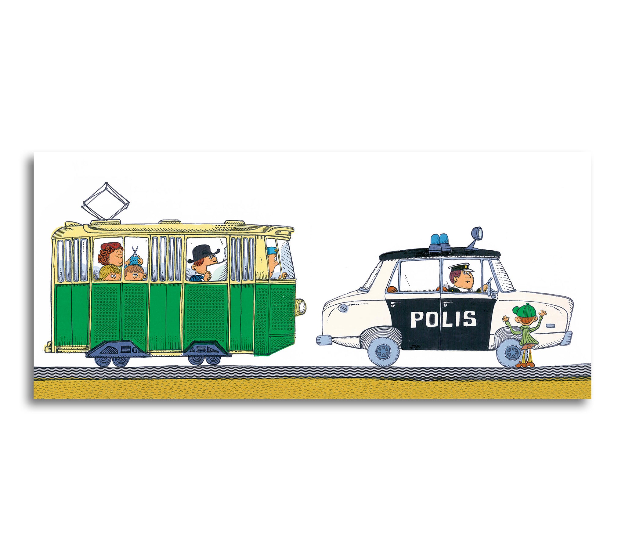 Olle Das Polizeiauto und die Straßenbahn