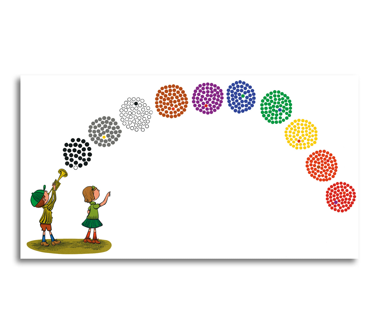 – Nu blåser jag ut en massa färgbollar, sa Olle.